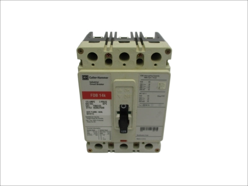 CUTLER HAMMER FDB3125 600V 125A NSNP