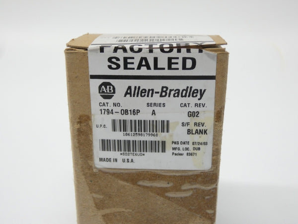 INDUSTRIAL SPARE PART 1794-OB16P SER. A REV. G02 24VDC NSMP