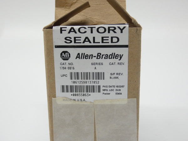 INDUSTRIAL SPARE PART 1794-OB16 SER. A 24VDC NSMP