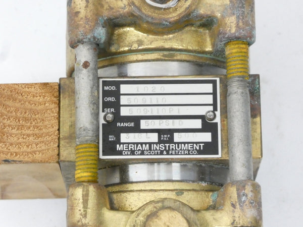 MERIAM INSTRUMENT 1020 50PSI UNMP