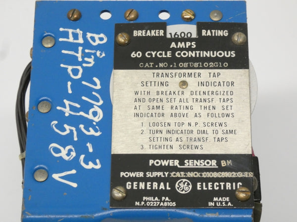 GENERAL ELECTRIC 108D8102G10 1600A NSNP