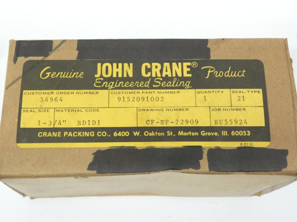 JOHN CRANE CF-SP-72909 9152091002 1-3/4" NSMP