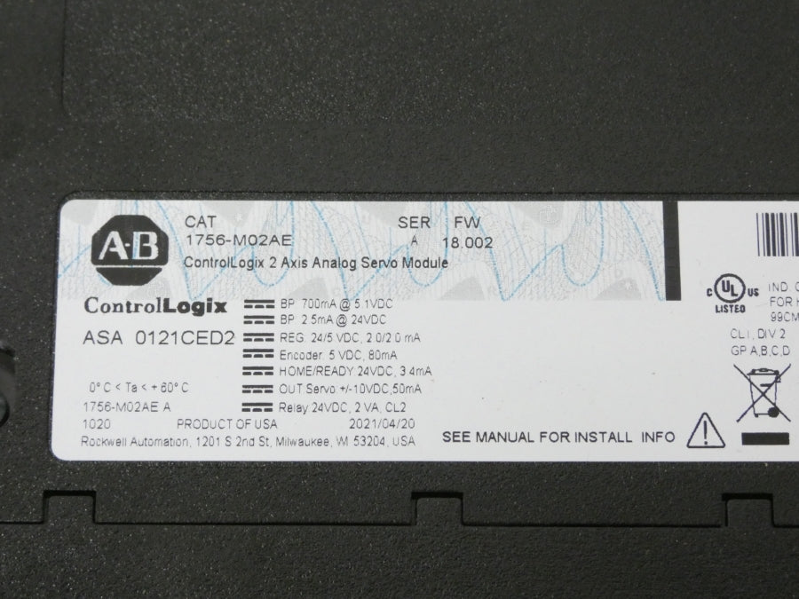 INDUSTRIAL SPARE PART 1756-M02AE SER. A F/W 18.002 24VDC (NO TERMINAL) NSNP