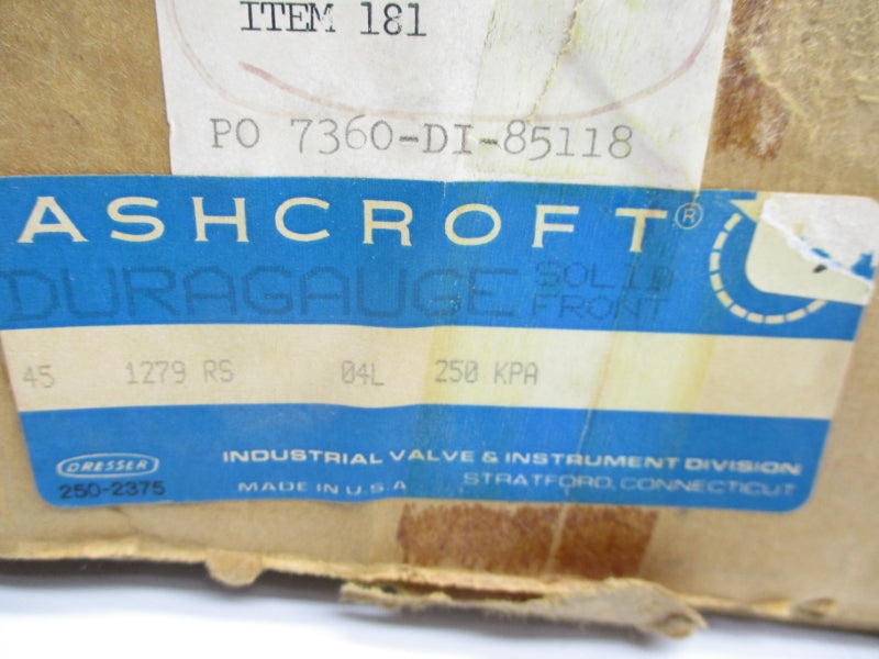 ASHCROFT 451279RS04L 250PSI NSMP