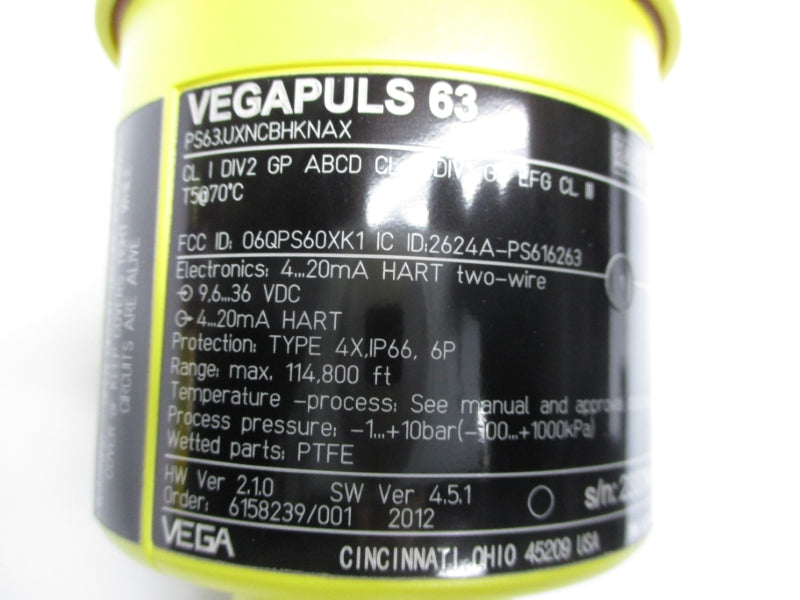 VEGA PS63UXNCBHKNAX 36VDC NSMP