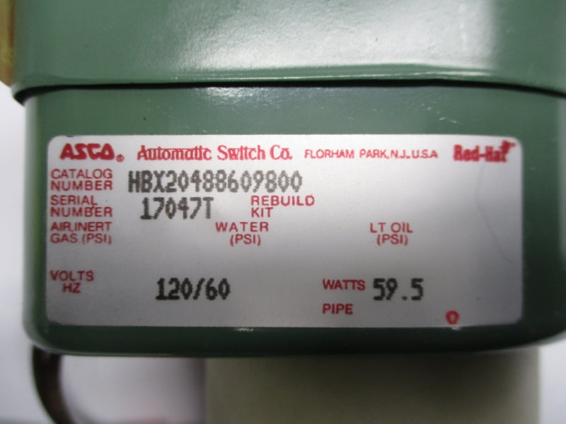 PLASTOMATIC EASM6V22G58 120V 60PSI 1" NSNP