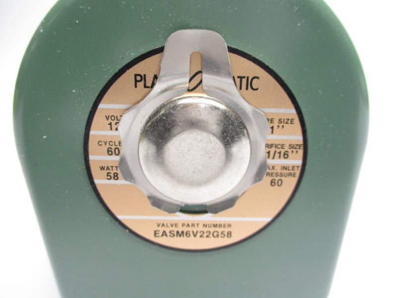 PLASTOMATIC EASM6V22G58 120V 60PSI 1" NSNP