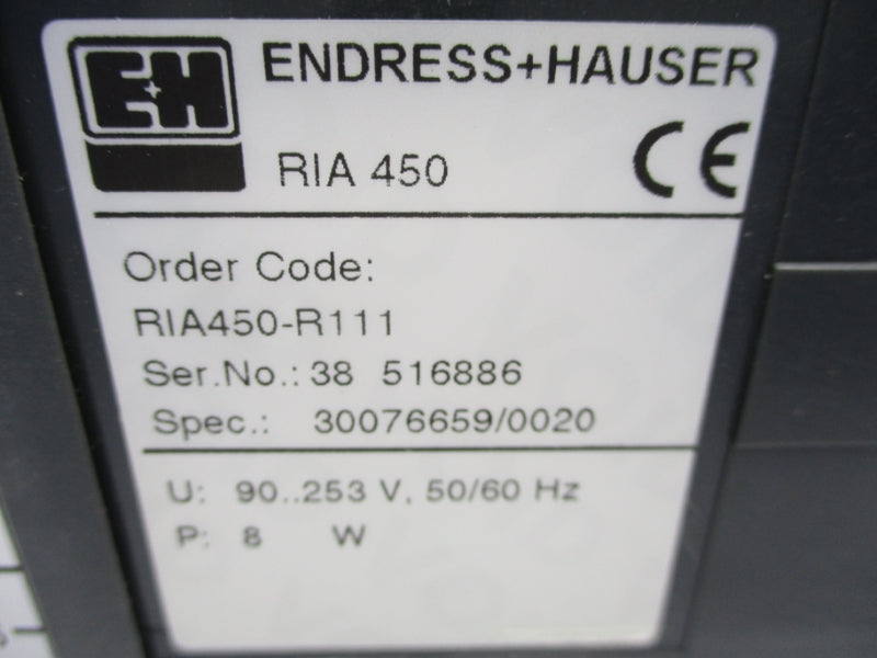 ENDRESS+HAUSER RIA450-R111 RIA450 253V NSMP