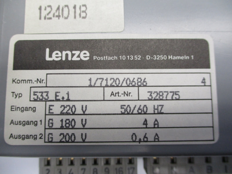LENZE 533E.1 220V 4A NSMP