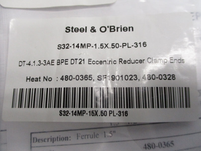 STEEL&O'BRIEN S32-14MP-15X.50 NSMP