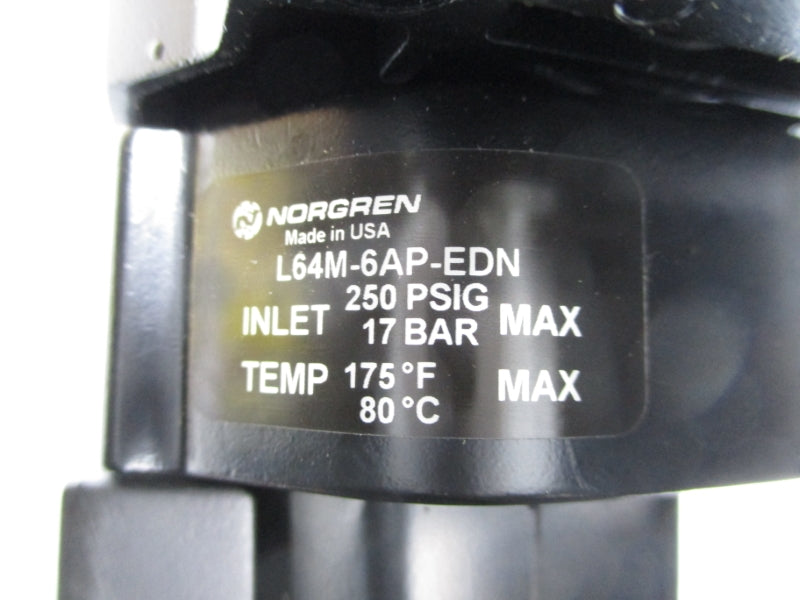 NORGREN L64M-6AP-EDN 250PSI 3/4" NSMP