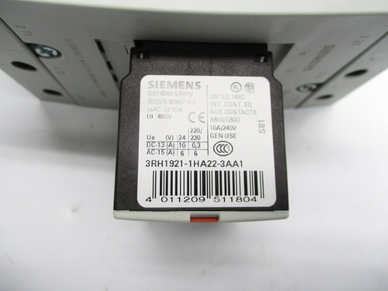 SIEMENS 3RT1044-1BB44-3MA0 24VDC 10A NSMP