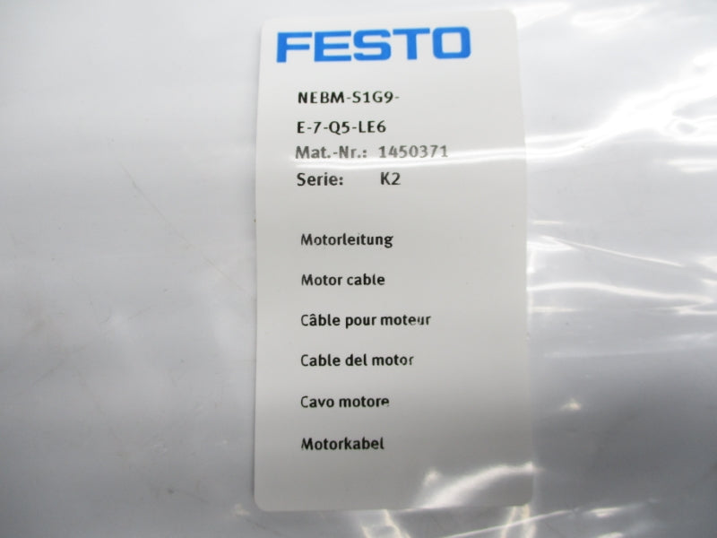 FESTO NEBM-S1G9-E-7-Q5-LE6 SER. K2 72VDC NSMP