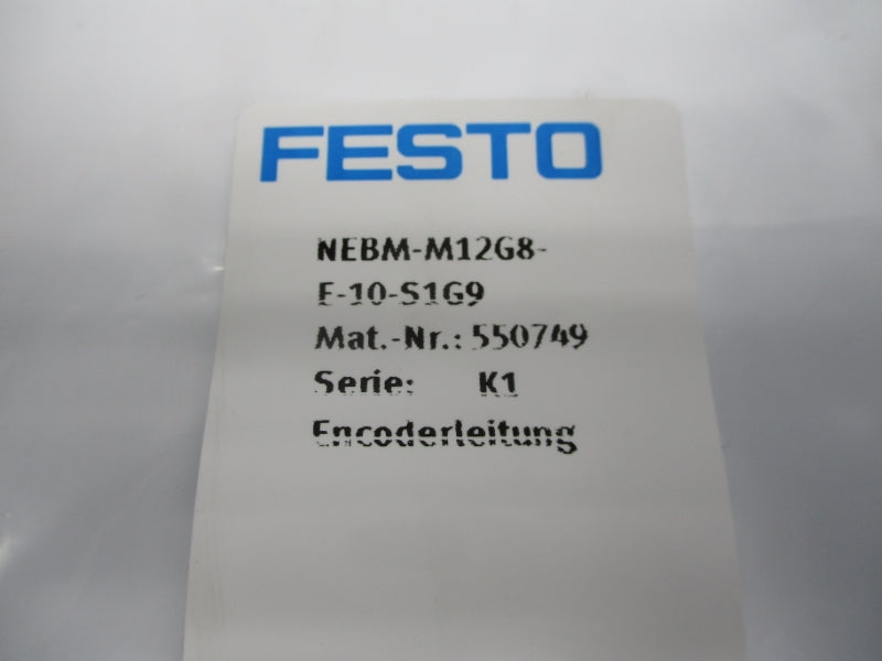 FESTO NEBM-M12G8-E-10-S1G9 550749 24VDC NSMP