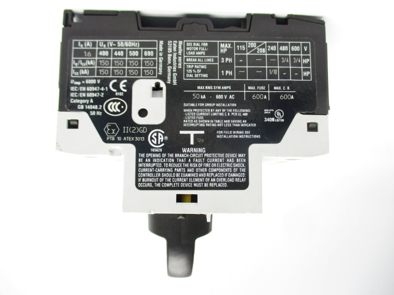 EATON PKZM0-1.6 XTPR1P6BC1 690V 1-1.6A NSNP