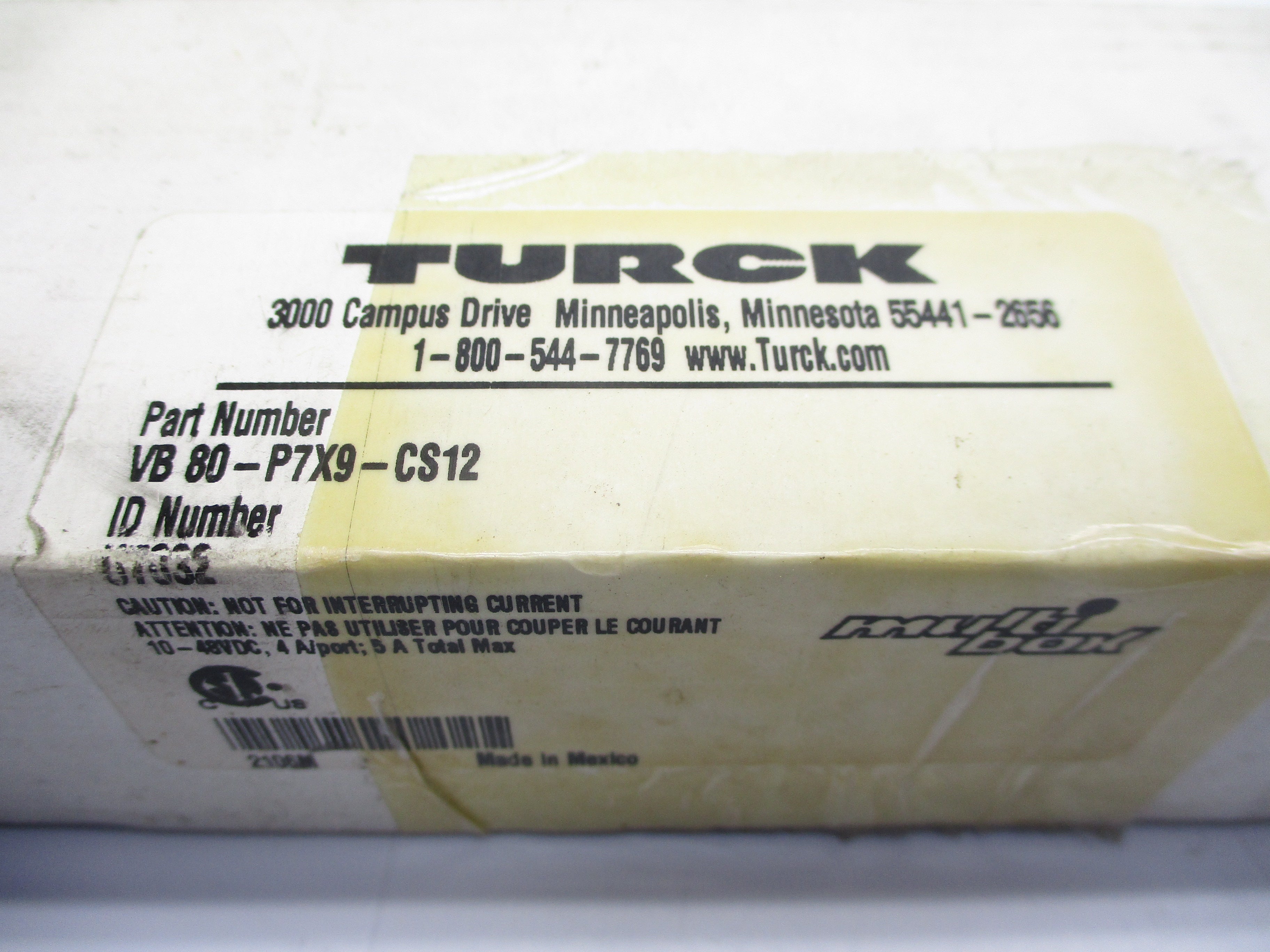 TURCK VB80-P7X9-CS12 U7032 10-48VDC 5A NSMP