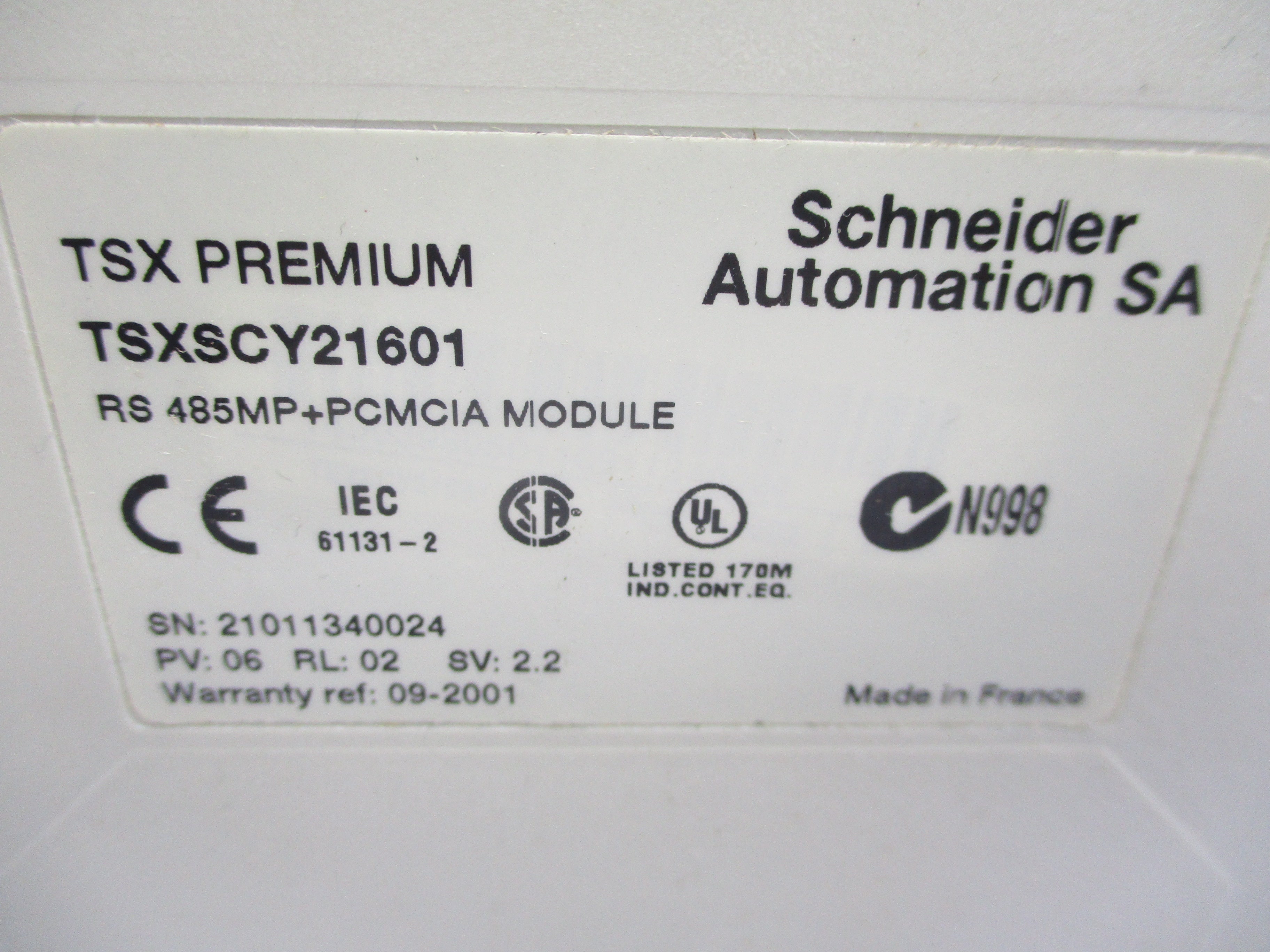 SCHNEIDER AUTOMATION TSXSCY21601 NSMP