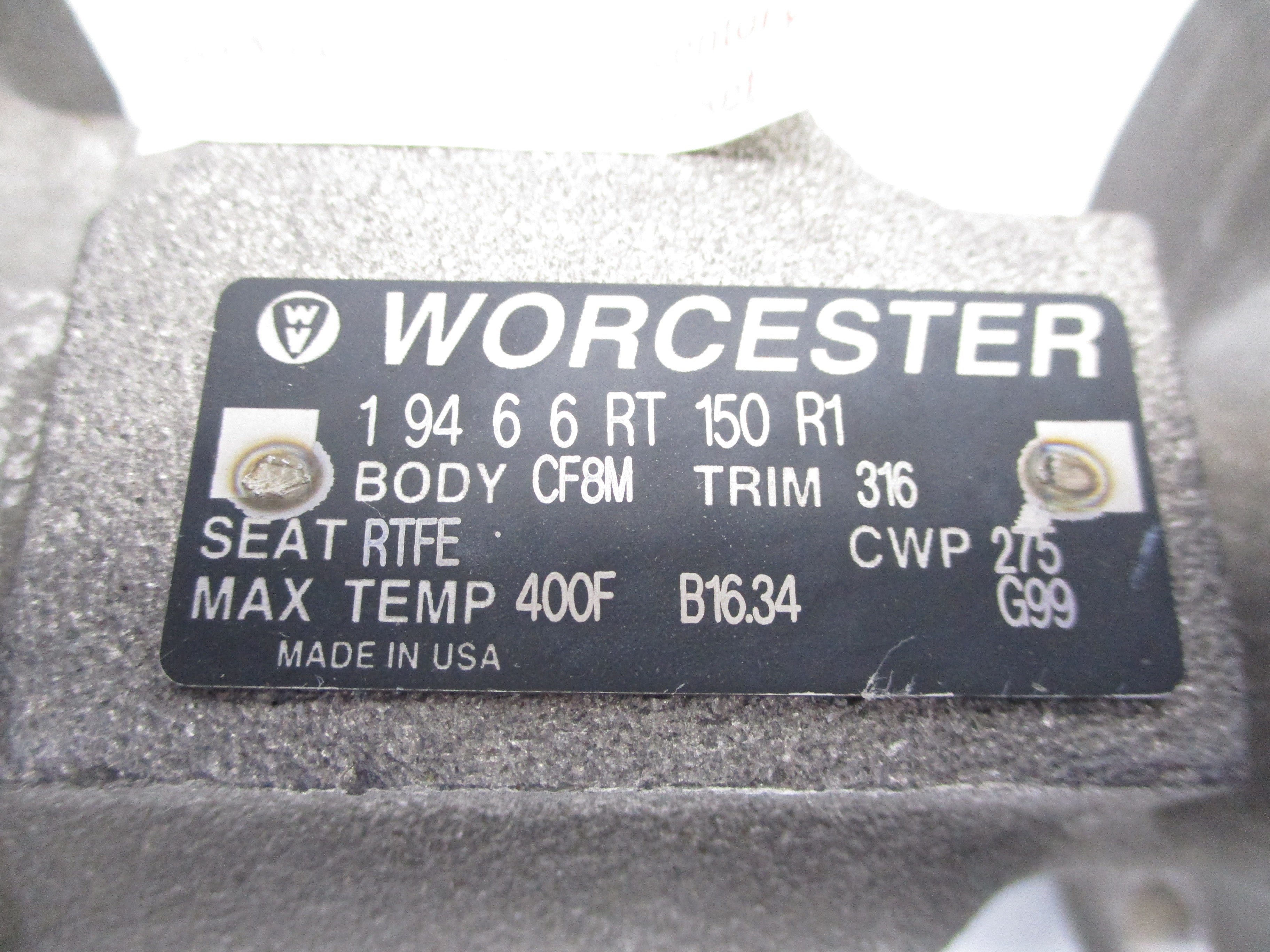 WORCESTER 1-94-6-6-RT-150-R1 UNMP