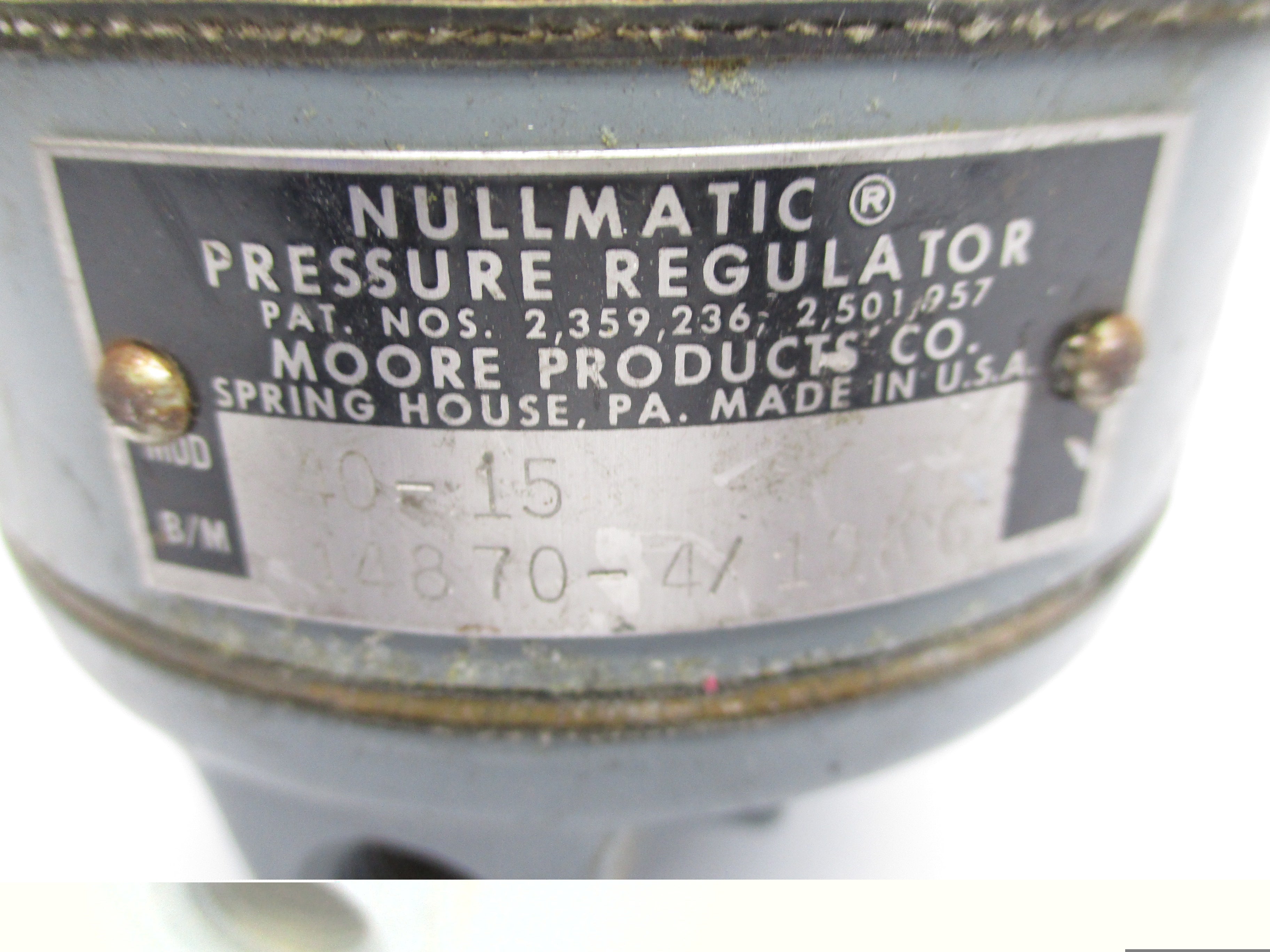MOORE PRODUCTS 40-15 UNMP
