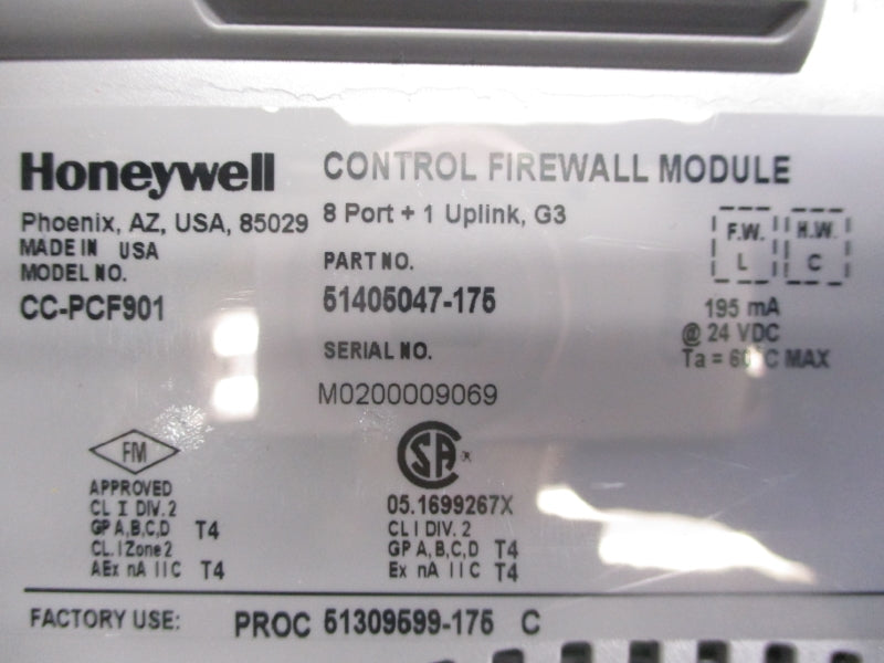 HONEYWELL CC-PCF901 51405047-175 24VDC F/W L NUPI