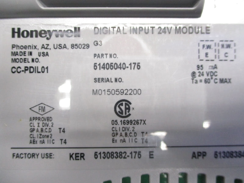 HONEYWELL CC-PDIL01 51405040-175 24VDC F/W E NUPI