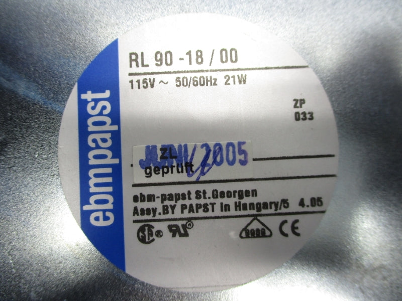 EBMPAPST RL90-18/00 115V NSNP