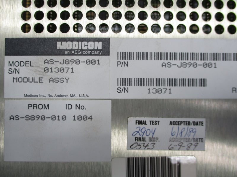 MODICON AS-J890-001 UNMP
