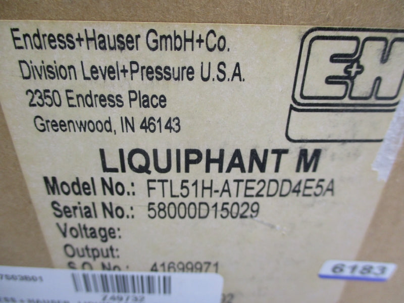 ENDRESS+HAUSER FTL51H-ATE2DD4E5A NSMP