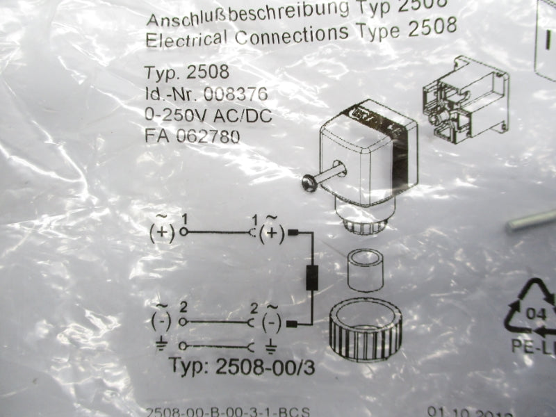CONNECTOR 2508-00/3 008376 0-250VAC/DC NSMP