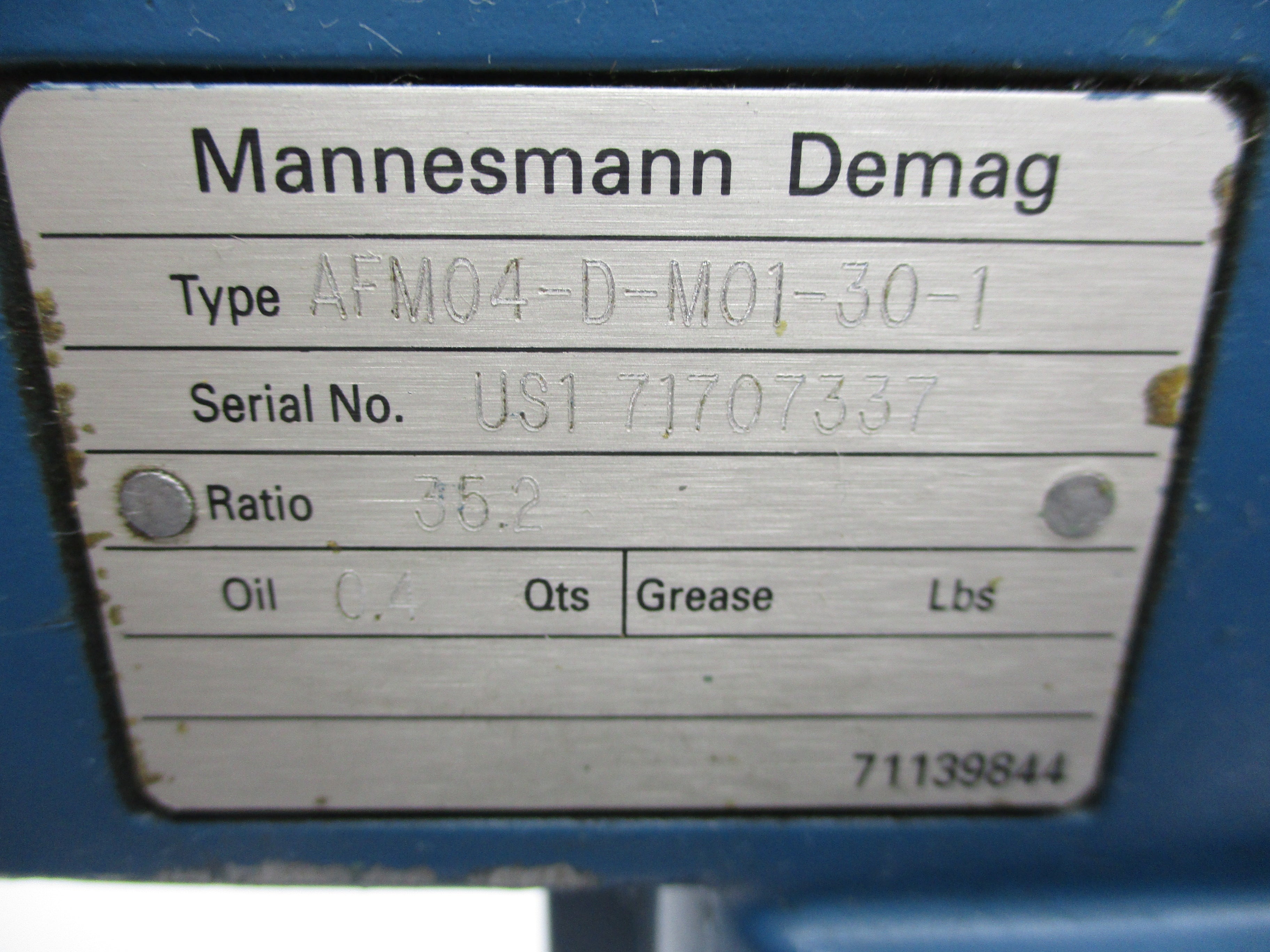 DEMAG AFM04-D-M01-30-1 460V 3.0/1.5A UNMP
