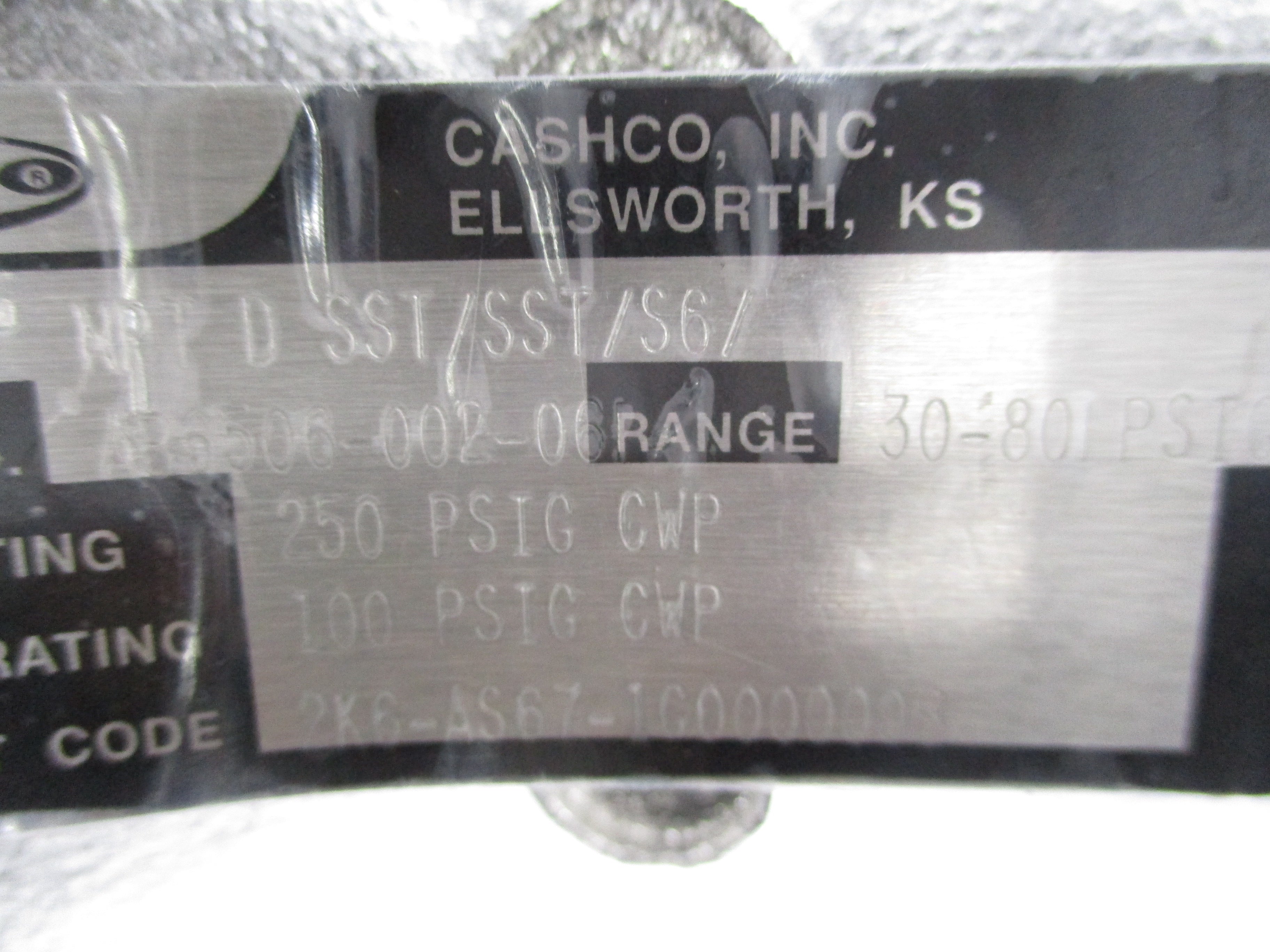 CASHCO 2K6-AS67-1G000000B 30-80PSI 1 1/4" NSNP