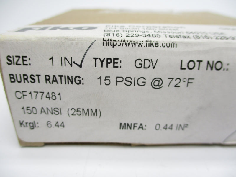 FIKE CF177481 15PSI NSMP