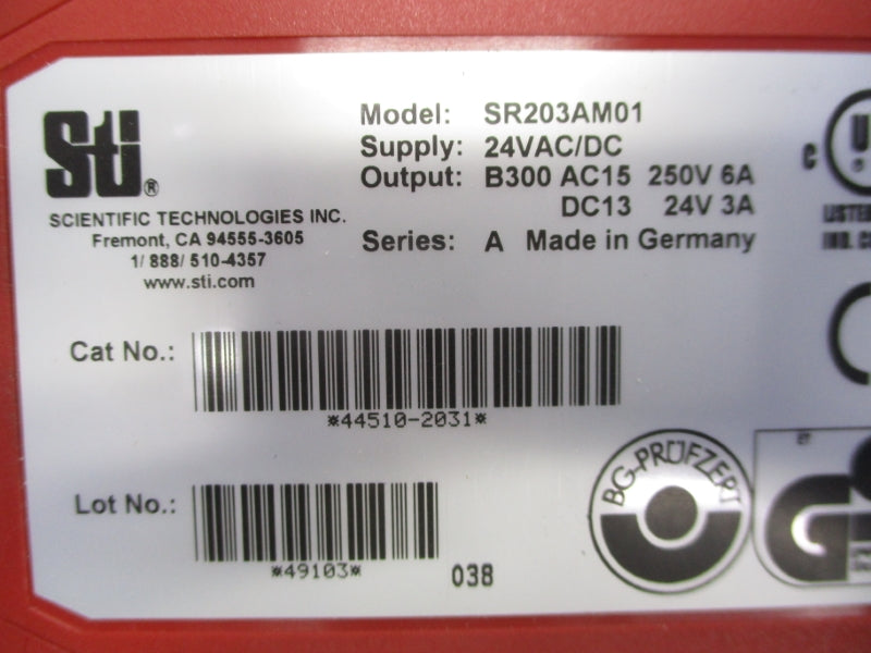 STI SR203AM01 44510-2031 SER. A 24VAC/DC 6A NSNP