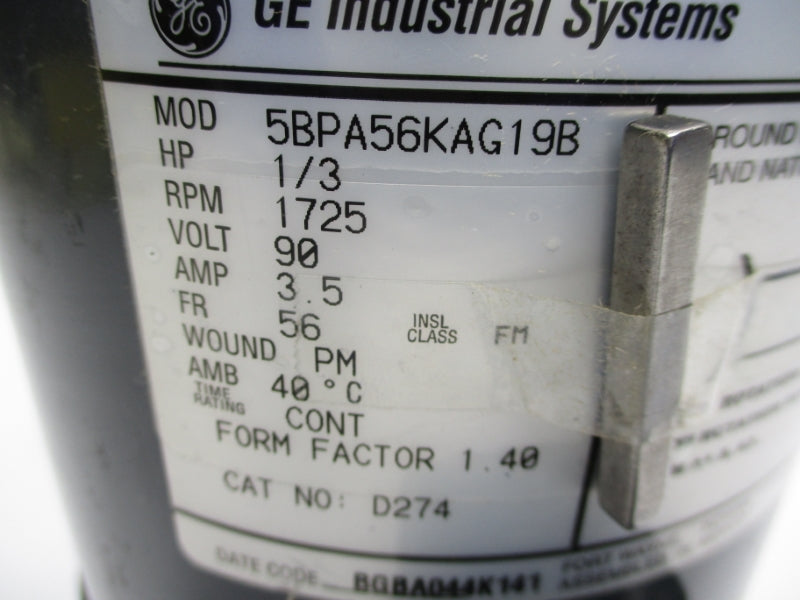 GENERAL ELECTRIC 5BPA56KAG19B D274 90V 3.5A NSNP