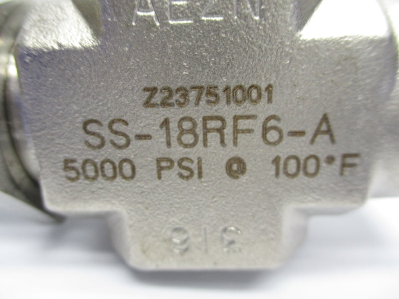 SWAGELOK SS-18RF6-A 5000PSI NSNP