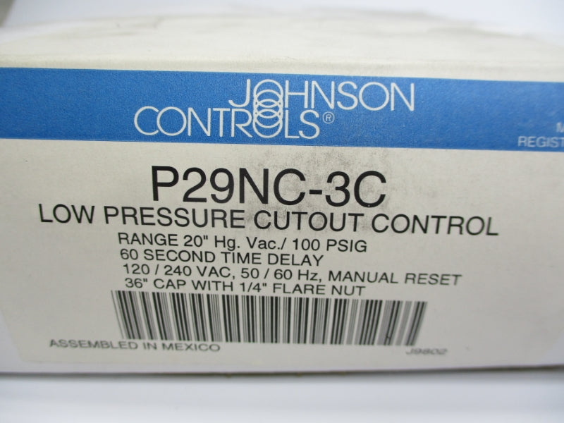 JOHNSON CONTROLS P29NC-3C 120/240VAC 100PSI NSMP