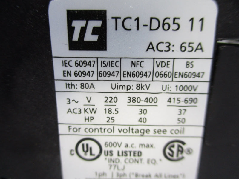 TC TC1-D6511G7 120V 80A NSMP