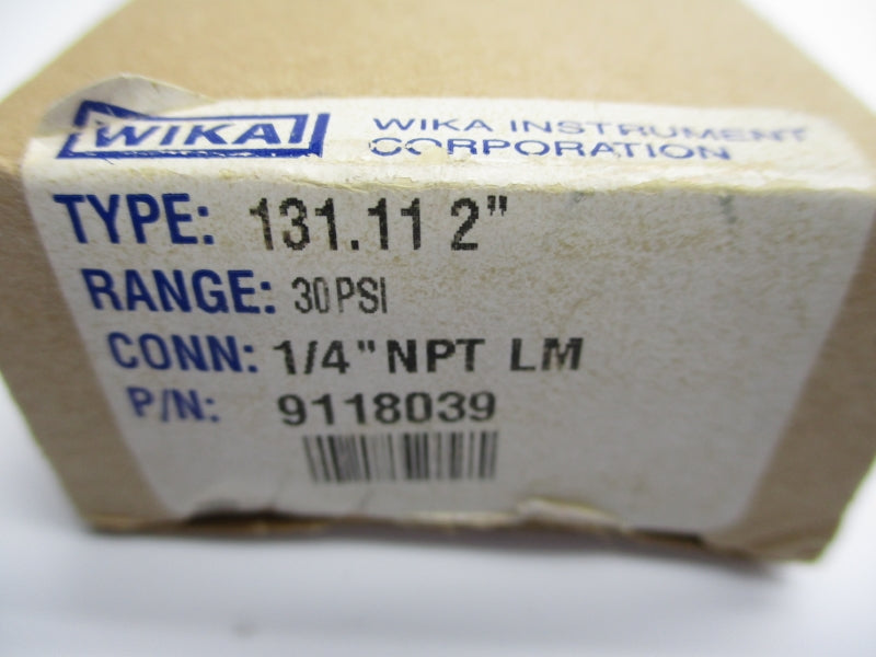WIKA 131.11 9118039 30PSI 2" NSMP