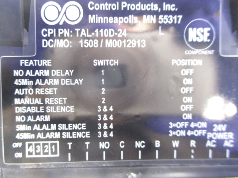 CONTROL PRODUCTS TAL-110D-24 24V NSNP