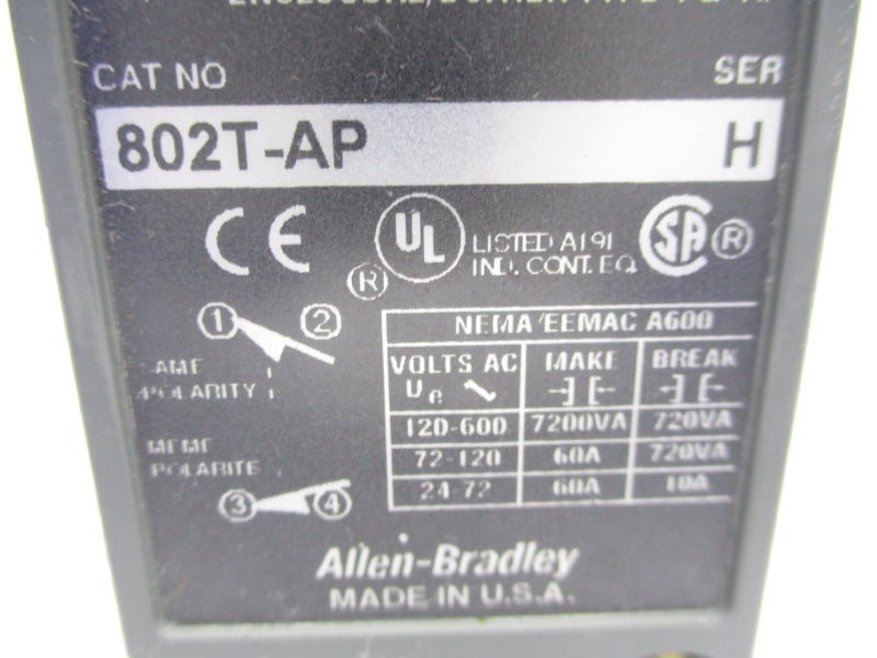 ALLEN BRADLEY 802T-AP SER. H 120-600V 60A NSNP