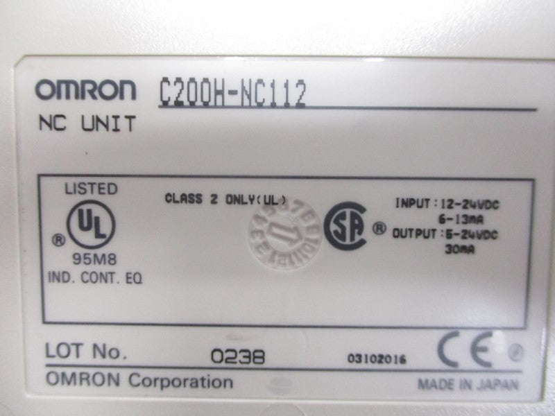 OMRON C200H-NC112 12-24VDC NSMP