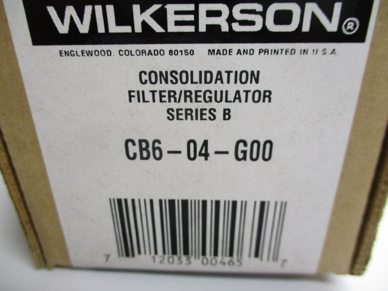 WILKERSON CB6-04-G00 SER. B 0-125PSI 3/4" NSMP