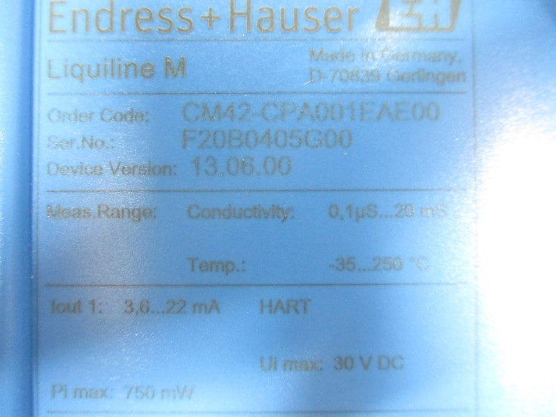 ENDRESS+HAUSER CM42-CPA001EAE00 30VDC NSMP
