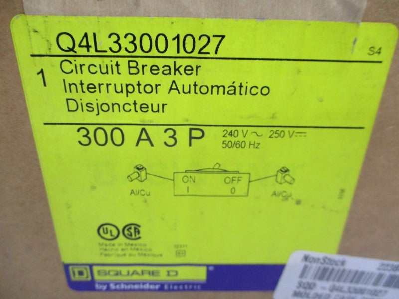 SQUARE D Q4L33001027 SER. S4 250V 300A NSMP