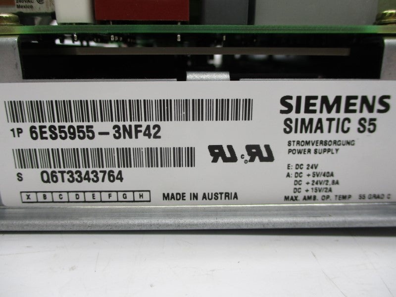 SIEMENS 6ES5955-3NF42 24VDC 40A NSMP