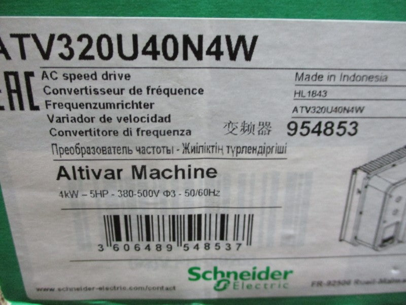 SCHNEIDER ELECTRIC ATV320U40N4W 380-480V 13.7A NSMP