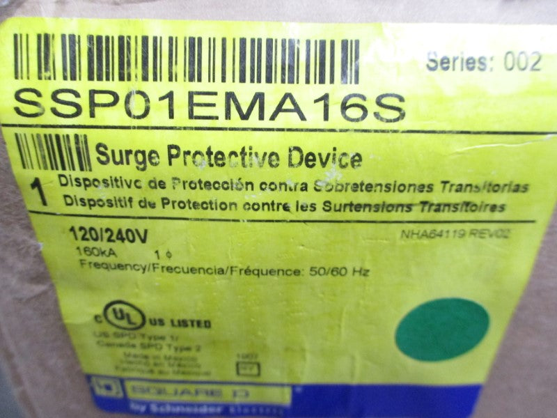 SQUARE D SSP01EMA16S SER. 002 120/240V (AS PICTURED) NSMP