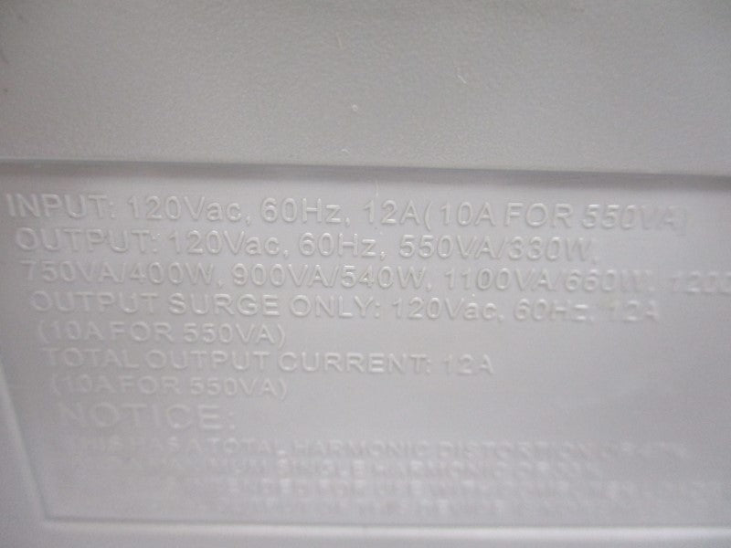 BELKIN F6C900-UNV 120VAC 12A NSNP