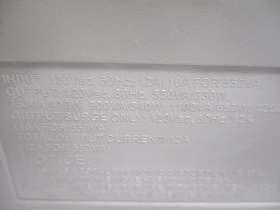 BELKIN F6C900-UNV 120VAC 12A NSNP