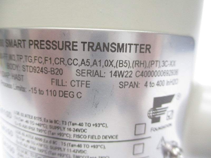HONEYWELL YSTD924-(J2A)-00000-FF,W3,TP -20-400PSI NSMP